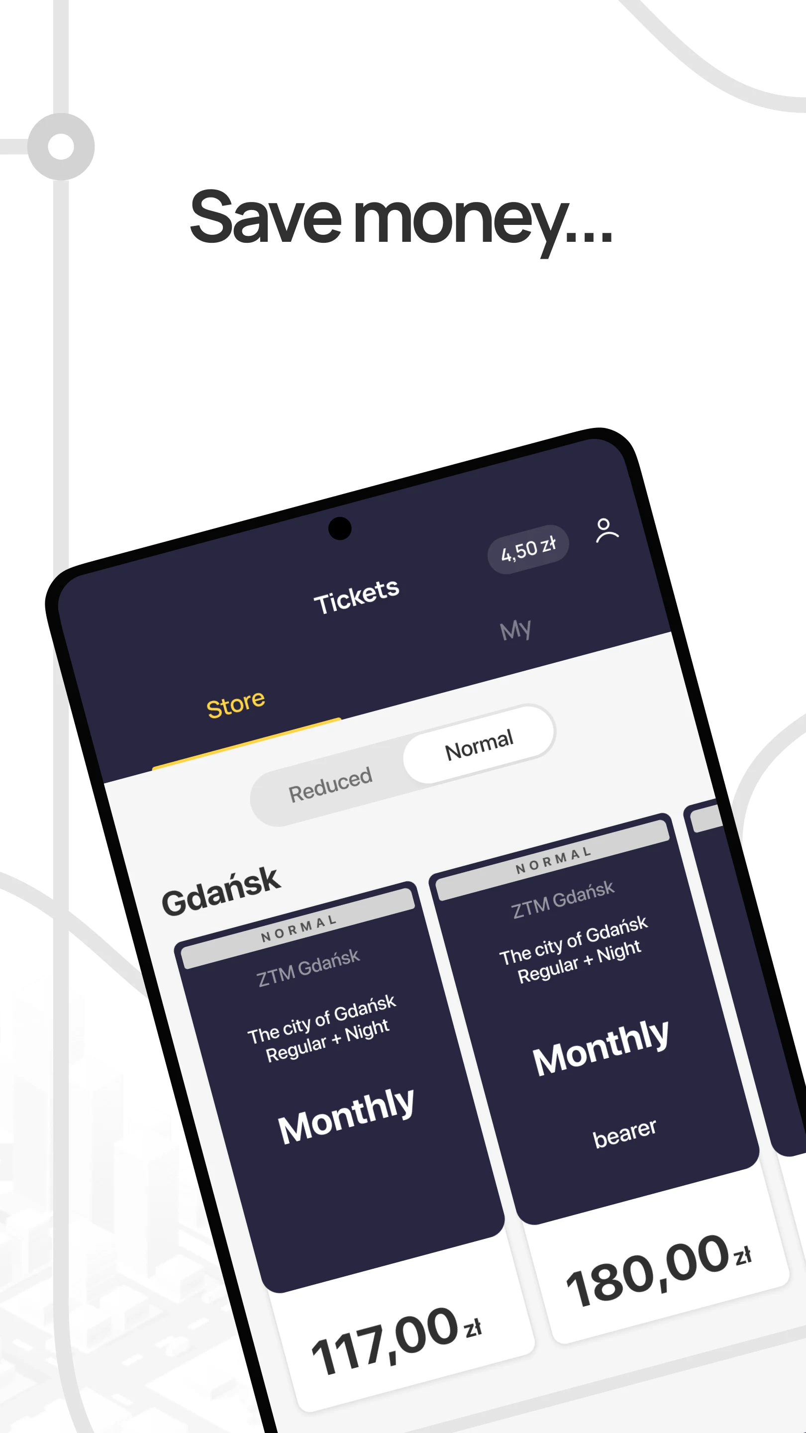 Jakdojade: public transport screenshot