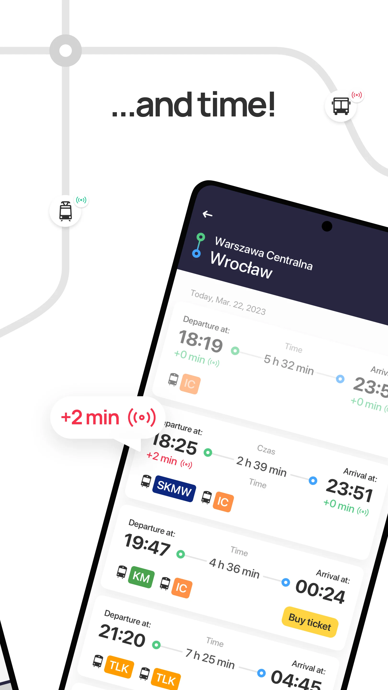 Jakdojade: public transport screenshot